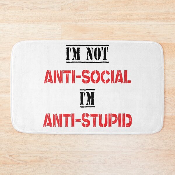 Item preview, I'm Not Anti-Social I'm Anti-Stupid Vintage Typography Sarcastic Quote Streetwear Graphic designed and sold by DesignArtist.ia.