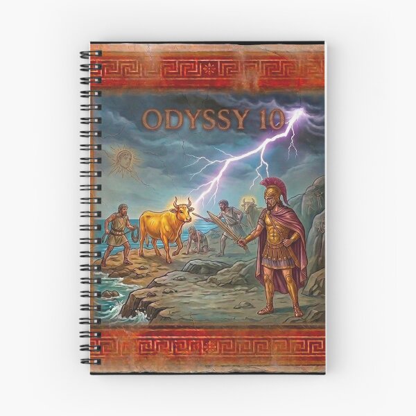 Item preview, Odyssey 10 Cattle of Helios Ancient Greek Fresco Art designed and sold by codex antique.