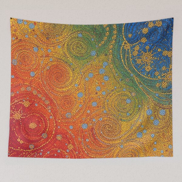 Item preview, Aboriginal Inspired Dot Art - Swirls of Lava and Water designed and sold by GrinGalore.