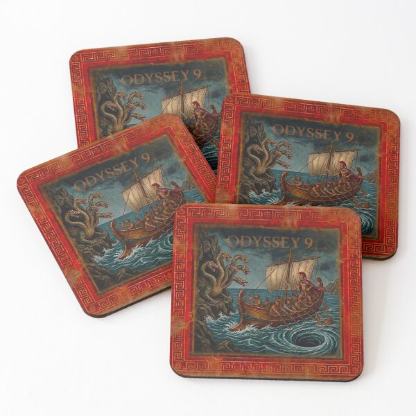 Item preview, Odyssey 9 Scylla and Charybdis Ancient Greek Fresco Art designed and sold by codex antique.