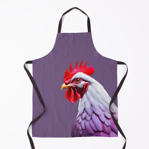 Item preview, Fantasy Rooster Portrait – Crimson Crest and Violet Plumage designed and sold by EmeraldeaArt.