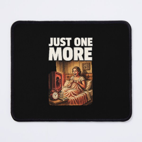 Item preview, Just One More, Horror Movie Night 3AM Funny Woman Vintage 80s designed and sold by CryptReel.