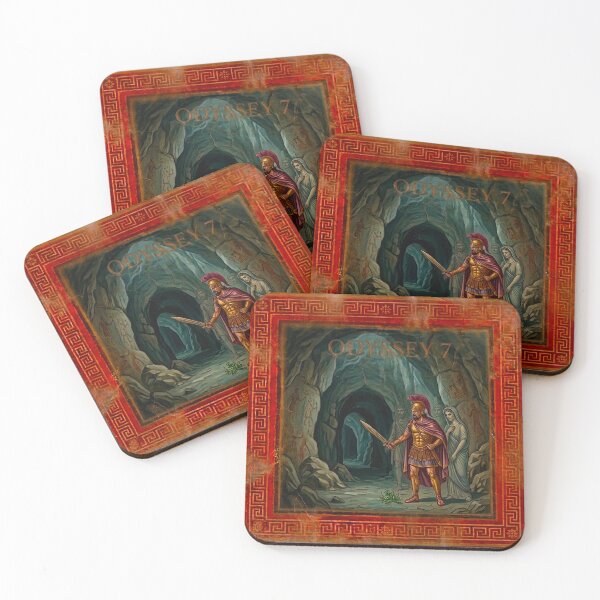 Item preview, Odyssey 7 Underworld Nekyia Ancient Greek Fresco Art designed and sold by codex antique.
