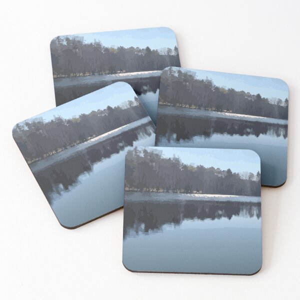 Item preview, A lake with white water lilies in the forest designed and sold by JourneyLines.