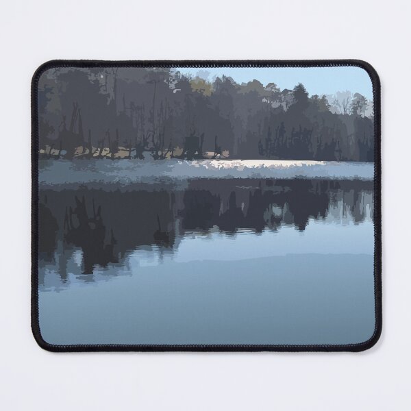 Item preview, A lake with white water lilies in the forest designed and sold by JourneyLines.