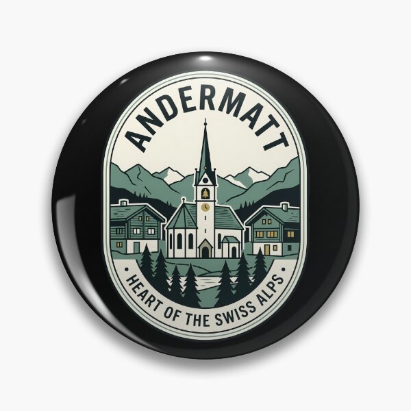 Item preview, Andermatt Switzerland Vintage Travel Emblem Swiss Alps designed and sold by k3rstman1.