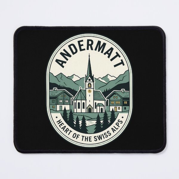 Item preview, Andermatt Switzerland Vintage Travel Emblem Swiss Alps designed and sold by k3rstman1.