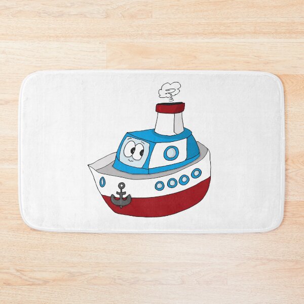 Item preview, Funny Anxious Steamboat Cartoon | Cute Boat Staying Afloat Meme Sticker designed and sold by MyxaART.