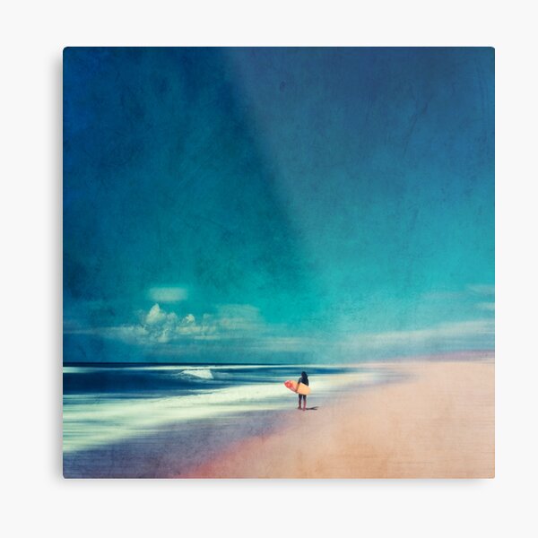 Sommertage - Surfen gehen Metallbild