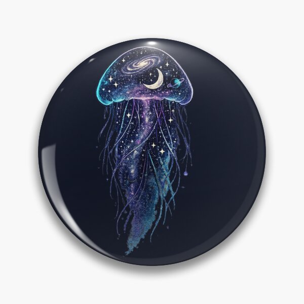 Item preview, Drifting Through the Universe Cosmic Jellyfish - Galaxy Celestial Space Art designed and sold by NinaVibeStudio.