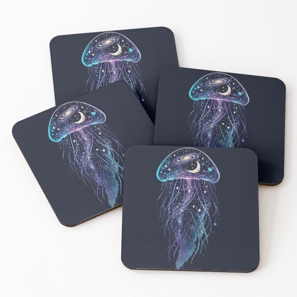 Item preview, Drifting Through the Universe Cosmic Jellyfish - Galaxy Celestial Space Art designed and sold by NinaVibeStudio.