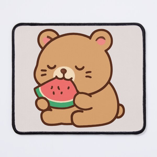 Item preview, Cute Bear Eating Watermelon designed and sold by LumatoneStudio.