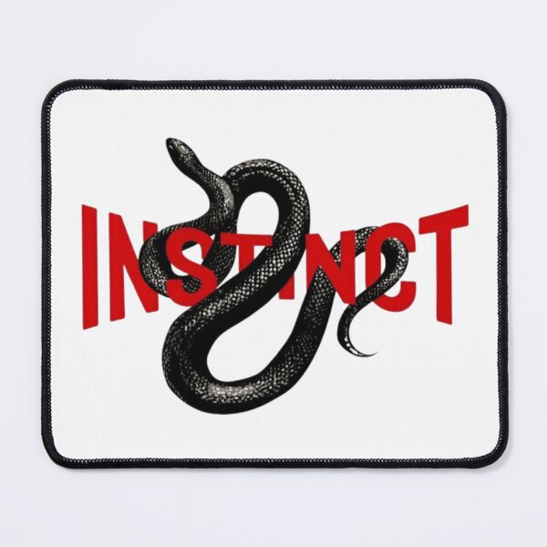 Item preview, Instinct Black Snake Red Typography Graphic designed and sold by SarvynStudio.