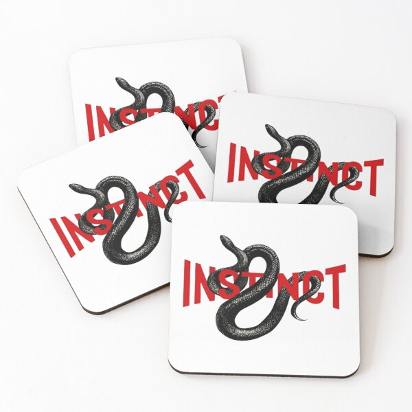 Item preview, Instinct Black Snake Red Typography Graphic designed and sold by SarvynStudio.