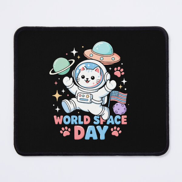 Item preview, World Space Day Kawaii Cat Astronaut — Cute Space Cat UFO Planet T-Shirt V2 designed and sold by DarylWelsh2024.