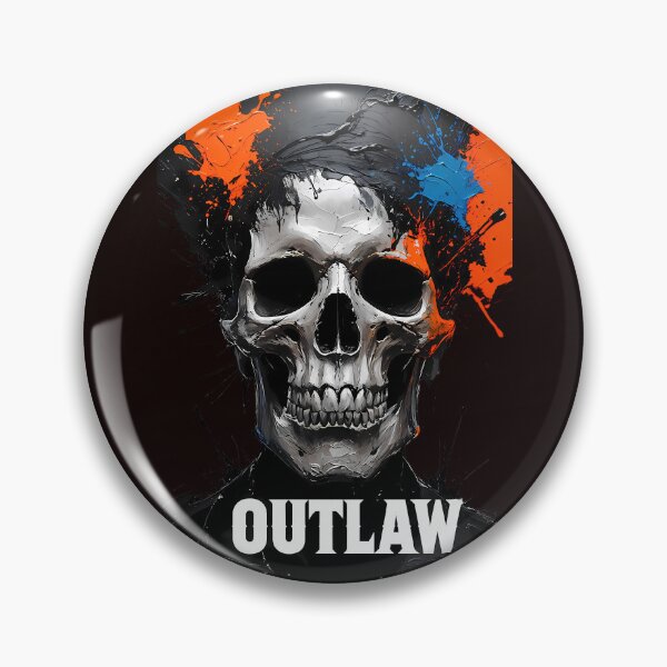 Item preview, OUTLAW Skull - Bold Expressionist Grunge Paint Splatter Art designed and sold by Structure-Blue.