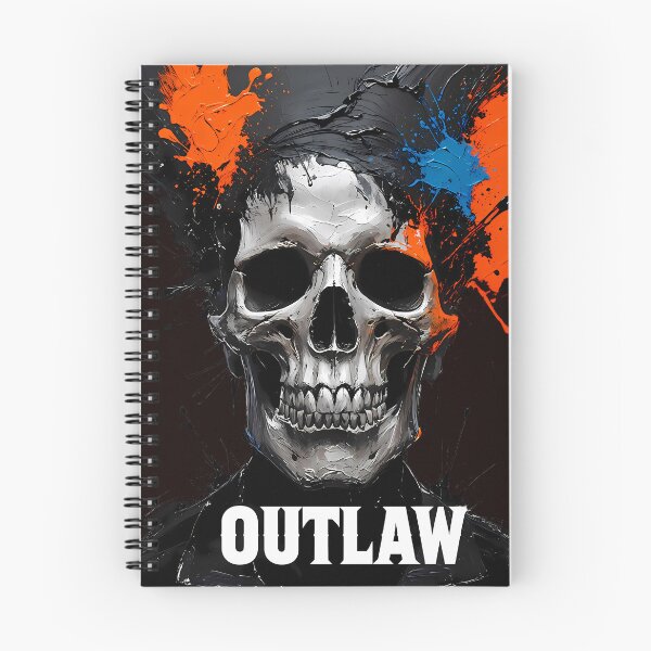 Item preview, OUTLAW Skull - Bold Expressionist Grunge Paint Splatter Art designed and sold by Structure-Blue.