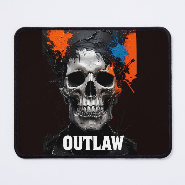 Item preview, OUTLAW Skull - Bold Expressionist Grunge Paint Splatter Art designed and sold by Structure-Blue.
