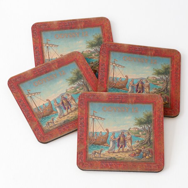 Item preview, Odyssey 12 Return to Ithaca Ancient Greek Fresco Art designed and sold by codex antique.