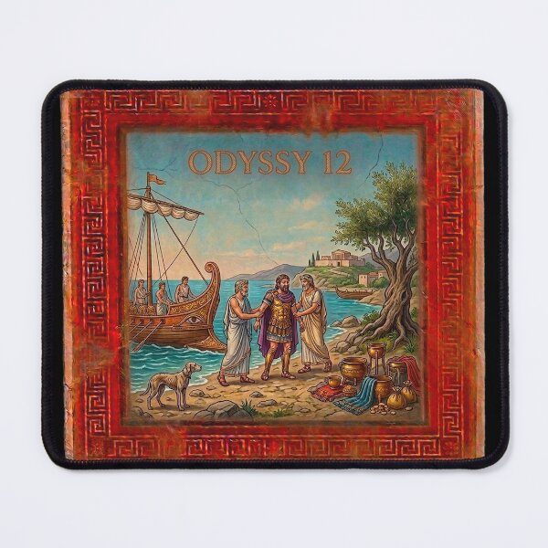 Item preview, Odyssey 12 Return to Ithaca Ancient Greek Fresco Art designed and sold by codex antique.