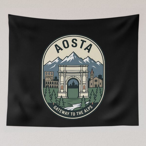 Item preview, Aosta Italy Vintage Travel Emblem Alpine Badge designed and sold by k3rstman1.
