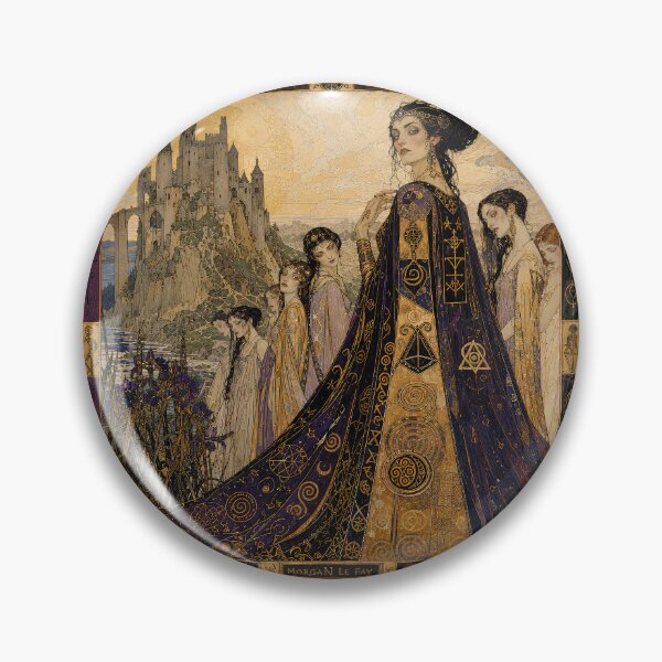 Item preview, Morgan Le Fay and the Castle of Maidens | Arthurian Legend Wall Art  designed and sold by Stoneflower-Art.