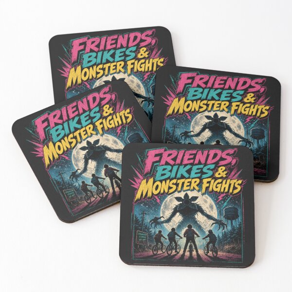 Item preview, Friends, Bikes & Monster Fights | Retro Adventure & 80s Nostalgia T-Shirt designed and sold by rushaib.