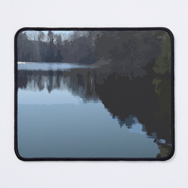 Item preview, A lake with a jetty in the forest designed and sold by JourneyLines.