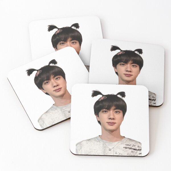 Item preview, Cute Jin from BTS in pigtails designed and sold by junkyartist.