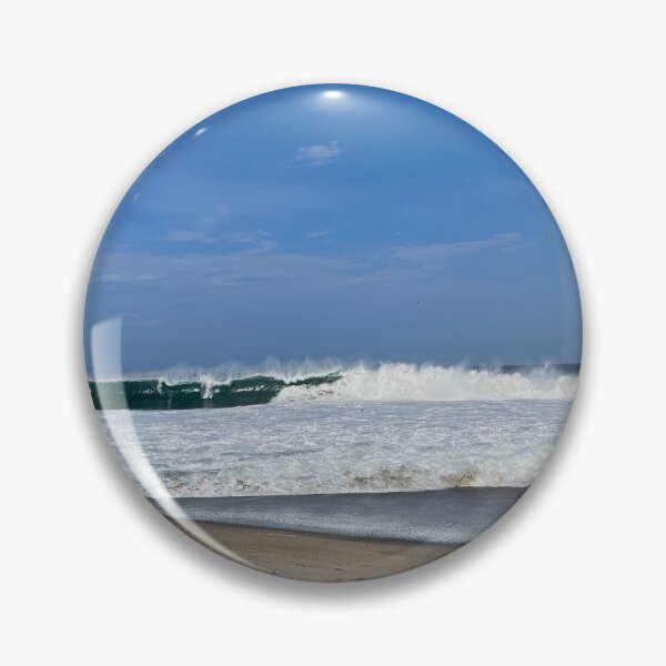 Item preview, Breaking emerald green wave on the foamy beach designed and sold by Art of Momenz.