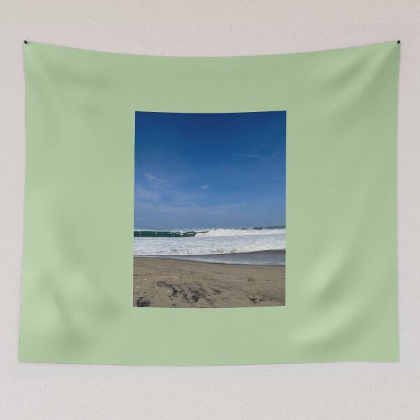 Item preview, Breaking emerald green wave on the foamy beach designed and sold by Art of Momenz.