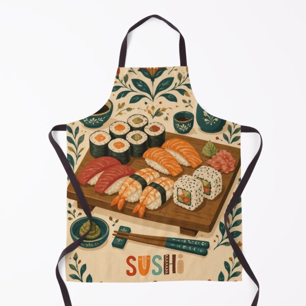 Item preview, Wall Art - Postcard - Elegant Sushi Feast – Japanese Culinary Art designed and sold by ForeverPrintsOK.