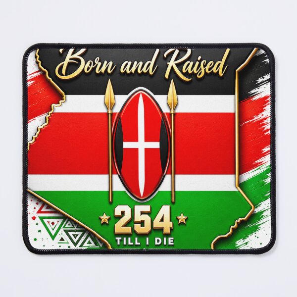 Item preview, Kenya Born and Raised Flag Map designed and sold by Igrowlab254.