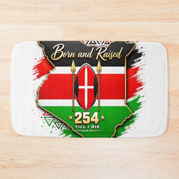 Item preview, Kenya Born and Raised Flag Map designed and sold by Igrowlab254.