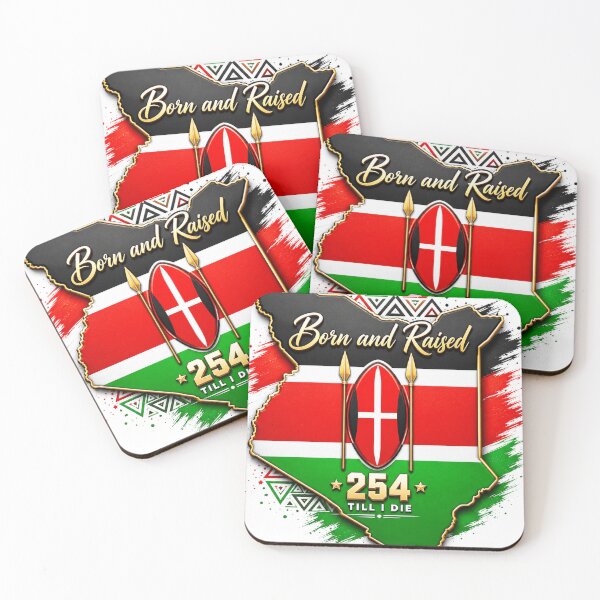 Item preview, Kenya Born and Raised Flag Map designed and sold by Igrowlab254.