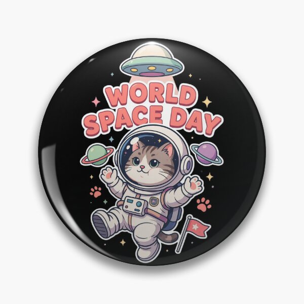 Item preview, World Space Day Kawaii Cat Astronaut — Cute Space Cat UFO Planet T-Shirt V3 designed and sold by DarylWelsh2024.