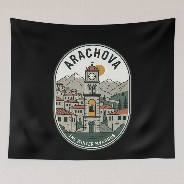 Item preview, Arachova Greece Vintage Travel Emblem designed and sold by k3rstman1.