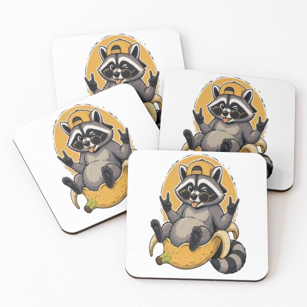 Item preview, Funny Cool Raccoon Cartoon T-Shirt designed and sold by northpeakshop.