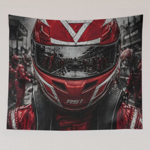Item preview, Red Racing Helmet Pit Lane Motorsport Aesthetic Design for Racing Fans designed and sold by DimoraGutyz.