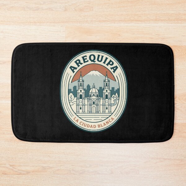 Item preview, Arequipa Peru Cathedral Misti Vintage Travel Emblem designed and sold by k3rstman1.