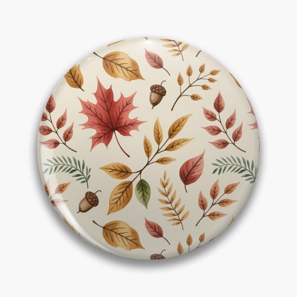 Item preview, Cosy Autumn Leaves Pattern | Red Maple Acorn Seamless Repeat designed and sold by Midnight Veil Designs.