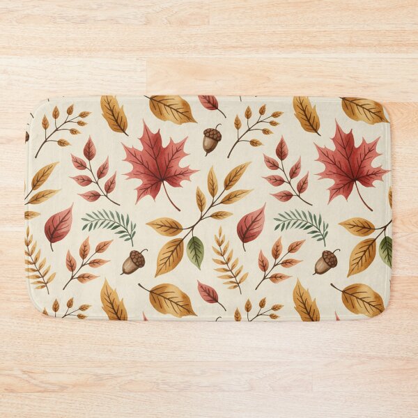 Item preview, Cosy Autumn Leaves Pattern | Red Maple Acorn Seamless Repeat designed and sold by Midnight Veil Designs.
