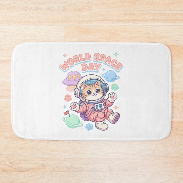Item preview, World Space Day Kawaii Cat Astronaut — Cute Space Cat UFO Planet T-Shirt V4 designed and sold by DarylWelsh2024.