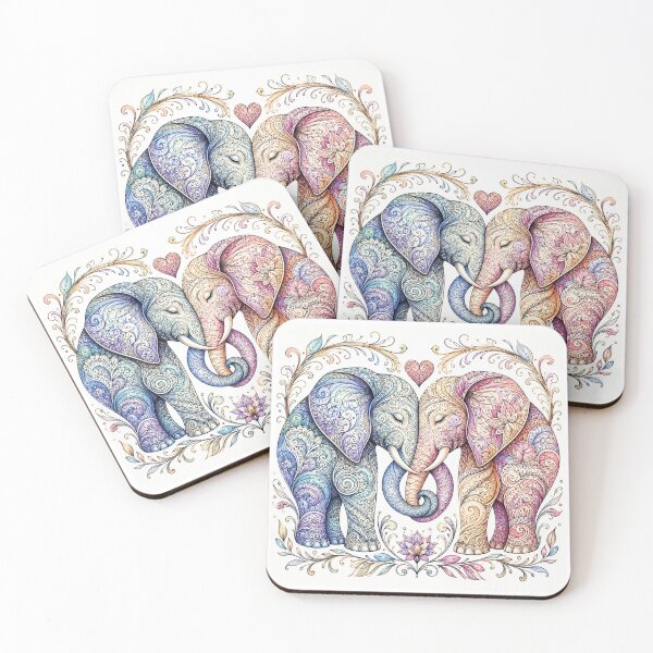 Item preview, Elephants in Love designed and sold by PaintedbyCarol.