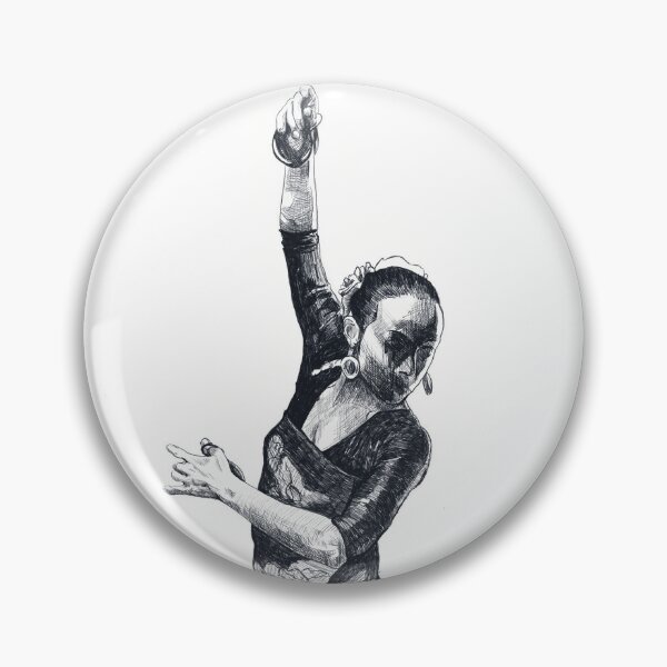 Item preview, Flamenco Dancer – expressive hand‑drawn black‑and‑white sketch designed and sold by WorldOFaMillion.