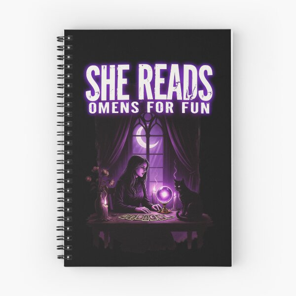 Item preview, She Reads Omens for Fun, Witch Tarot Crystal Ball Gothic Horror Vintage 80s designed and sold by CryptReel.