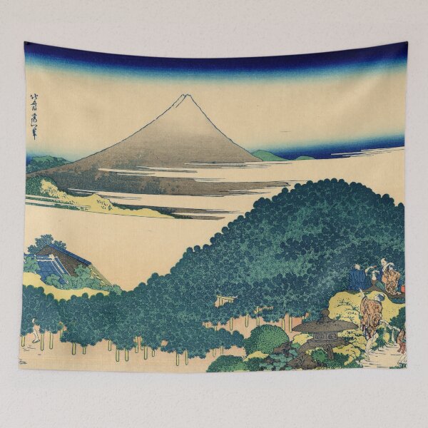 Artikelvorschau, Kissen Kiefer bei Aoyama - Katsushika Hokusai entworfen und verkauft von themasters.