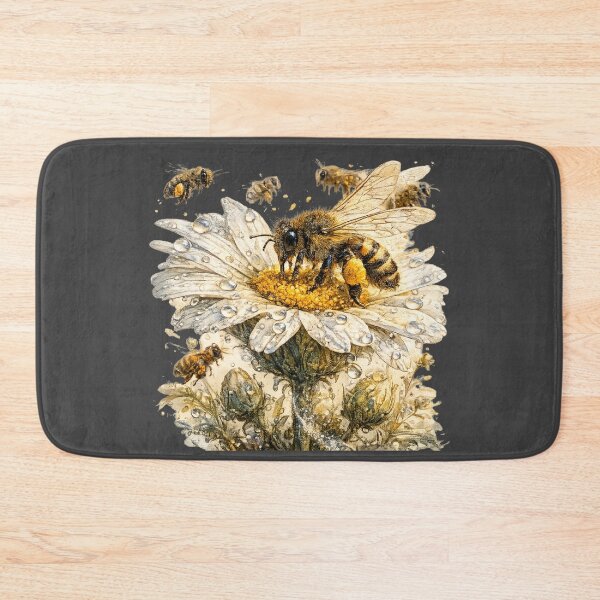 Item preview, Wild Bee & Daisy Watercolor | Botanical Pollinator Illustration | Cottagecore Garden Art | Nature Lover Gift | Bee Sticker Design designed and sold by MagicMakerPh⭐⭐⭐⭐⭐.