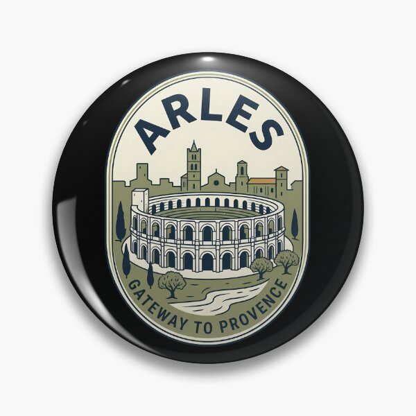 Item preview, Arles France Roman Arena Vintage Travel Emblem designed and sold by k3rstman1.