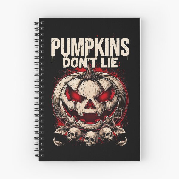 Item preview, Pumpkins Don't Lie, Evil Jack O Lantern Skulls Blood Horror Vintage 80s designed and sold by CryptReel.